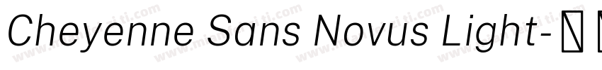 Cheyenne Sans Novus Light字体转换